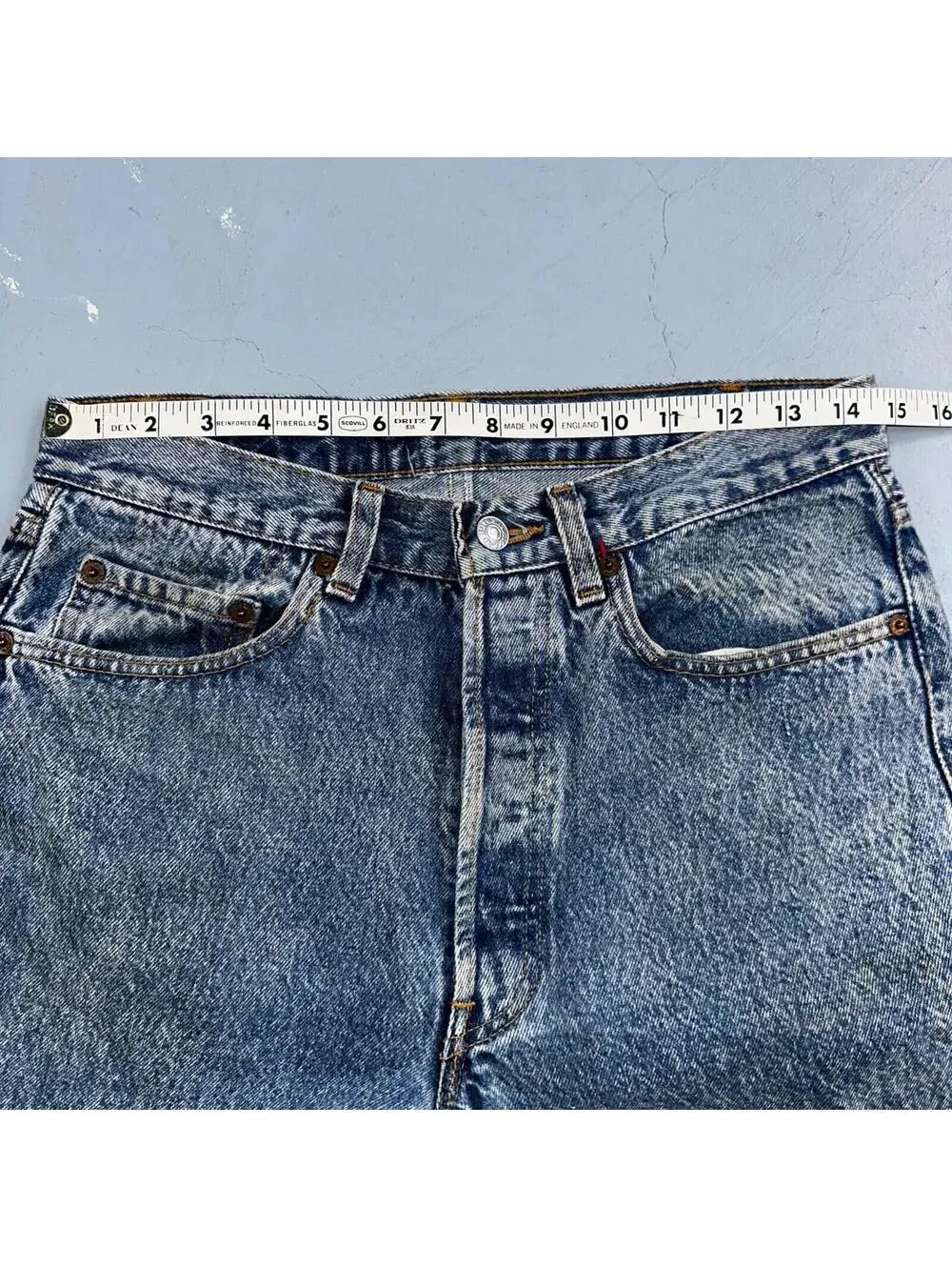 Levis 501 Vintage 90s USA XX Straight Leg Jeans Blue Med Wash 31x34 Act 29x32